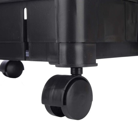 Estantería Rack Organizador Multiuso de 3 Estantes y Ruedas Negro