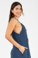 Vestido desflecado toscana Dark night solid
