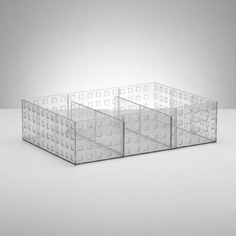 Caja Organizadora Apilable Quadratta Símil Cristal 23x16x8Cm Transparente