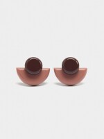 Pendientes Abanico Con Resina multicolor