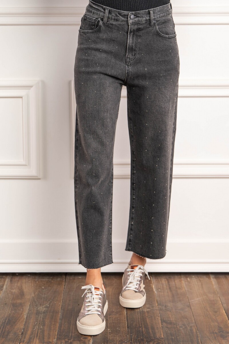 Jean Recto Brillo Negro