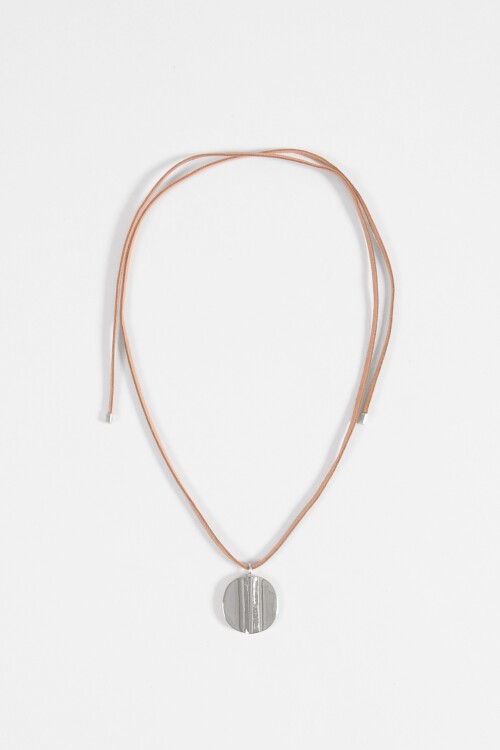 Collar cordón dije metal plateado