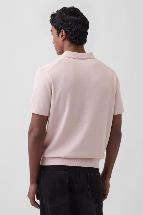 Buzo Tipo Polo Manga Corta Hombre Dull Rose