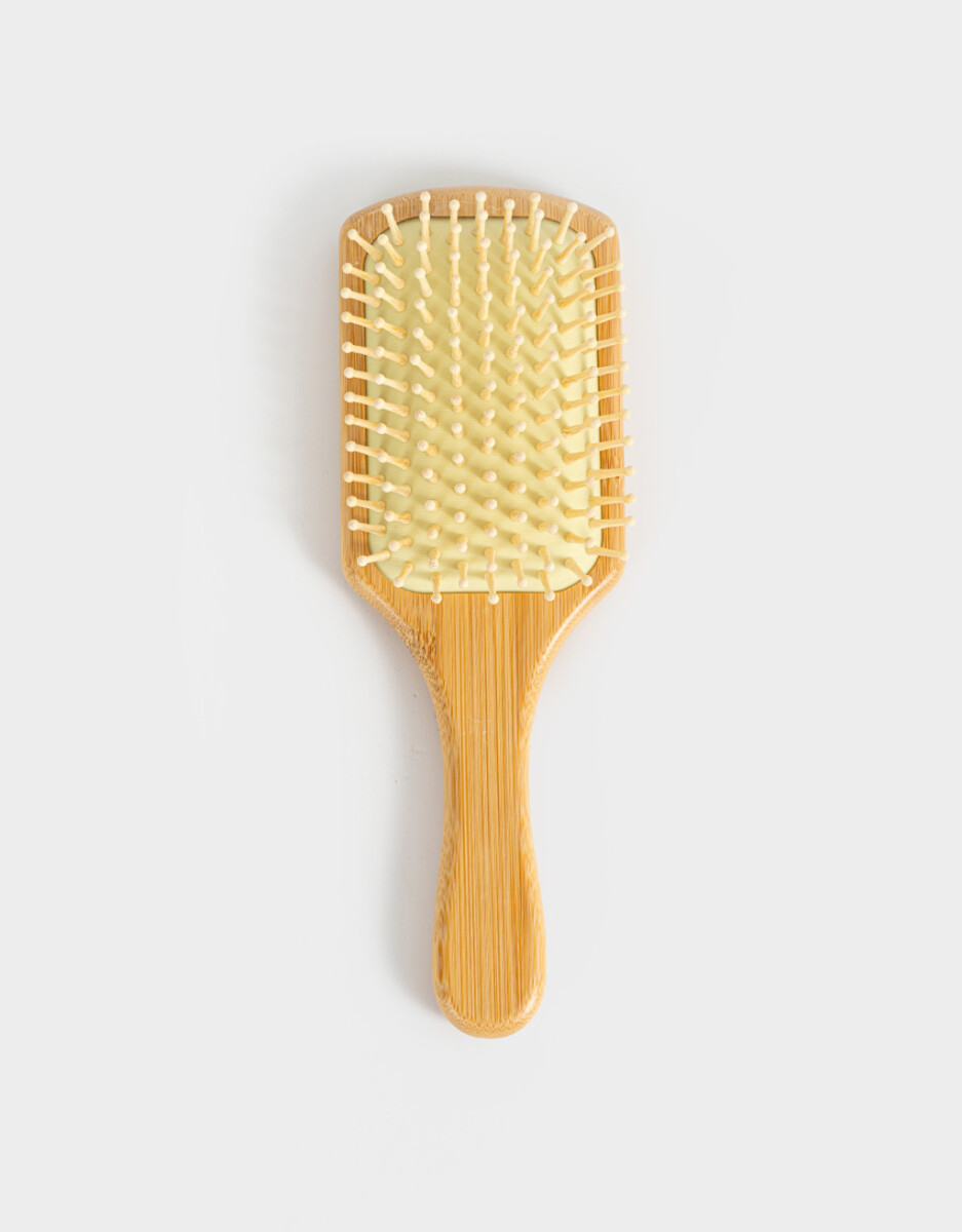 Cepillo Cuadrado De Bamboo Con Estampa Sweet Season Con Incrustaciones 