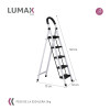 Escalera Tijera 5 Escalones De plastico Negro/Blanco