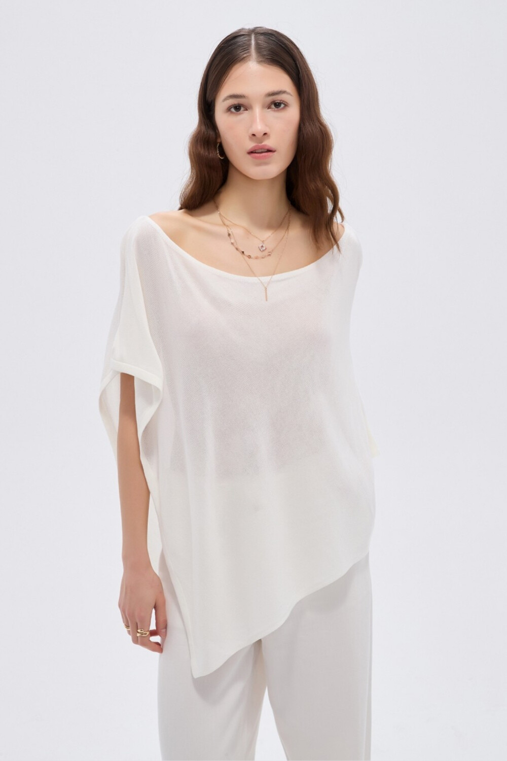 Poncho Frial Marfil / Off White