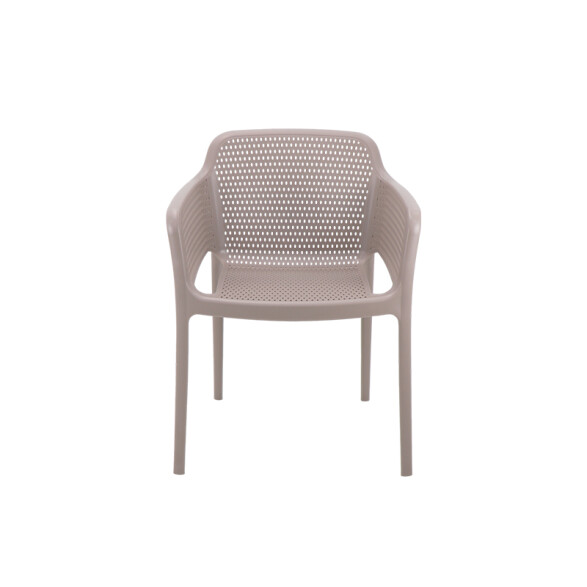 Silla apilable gamuza "GABRIELA" con posabrazos -TRAMONTINA TD0667