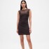 SL MESH RUCHED MINI DRESS LEOPARD