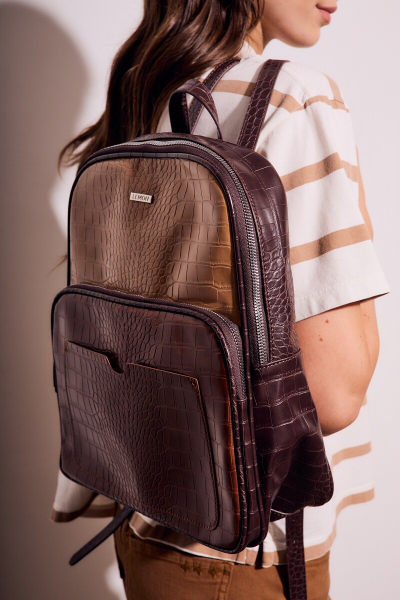 Mochila Maxi Notebook Marrón