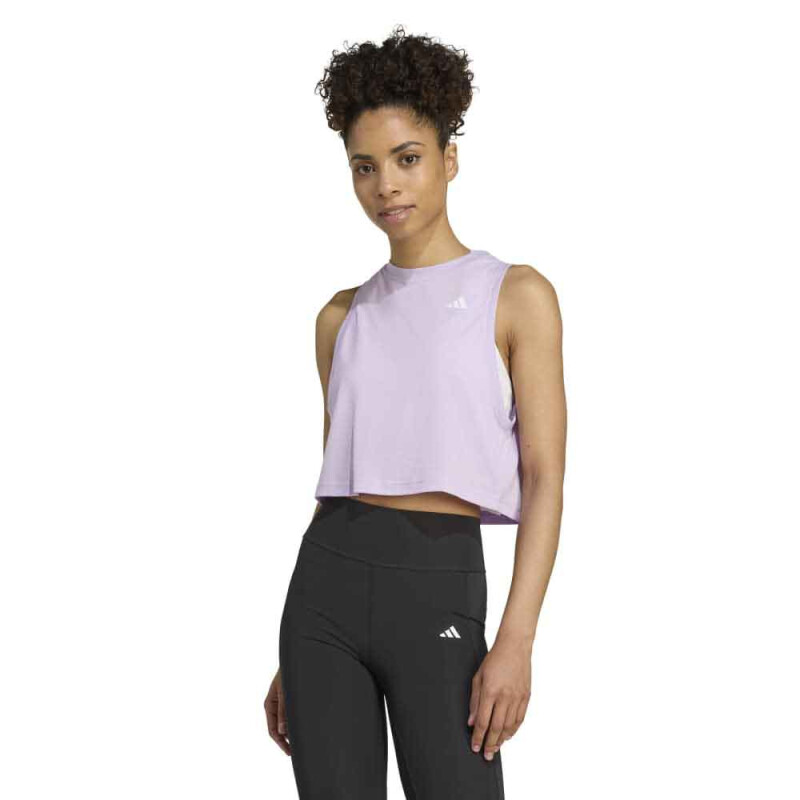 Musculosa de Mujer Adidas Train Essentials Boxy Workout Tank Top Violeta Claro
