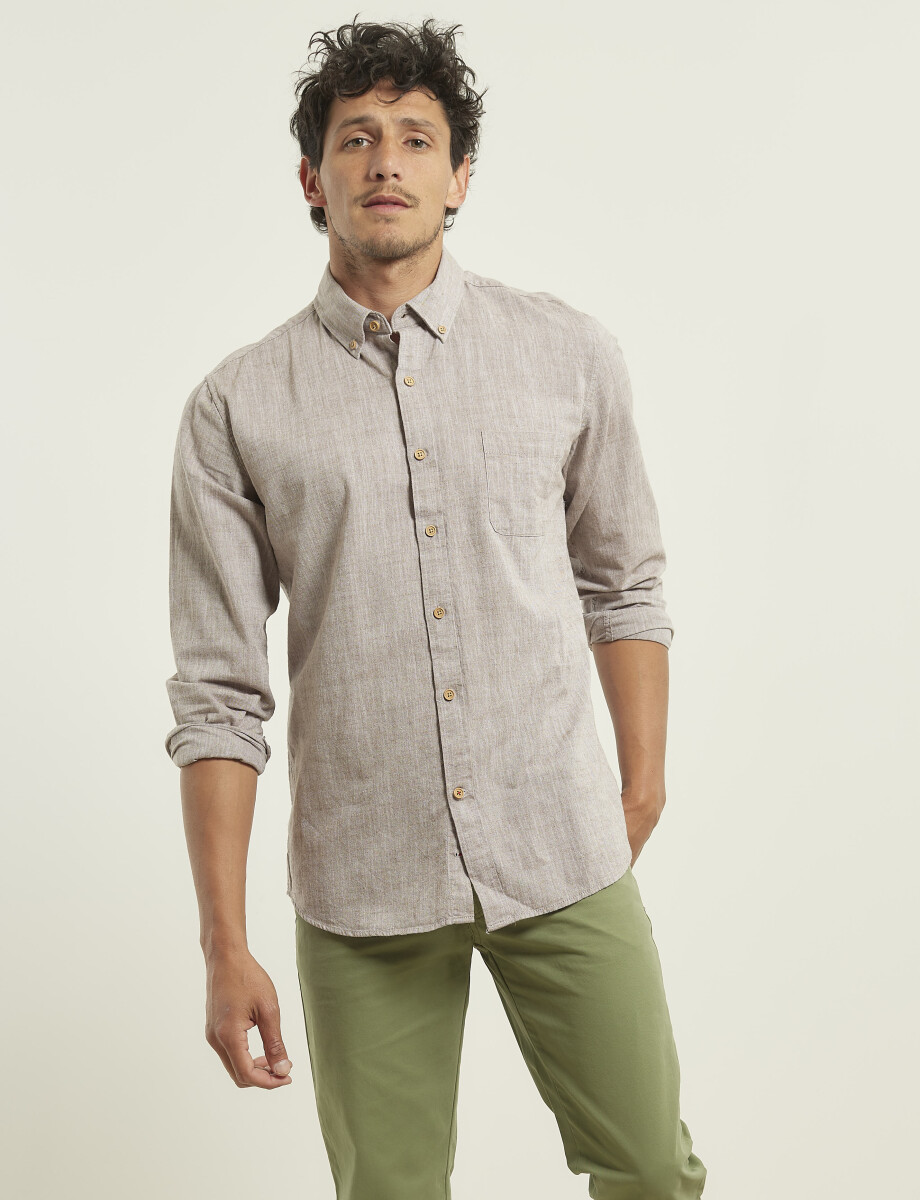 012502 CAMISA HARRINGTON LABEL Kaki