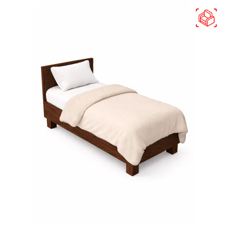CAMA 1 1/2 PLAZA MADERA-ACACIA NATURAL-BEIGE PRINCE