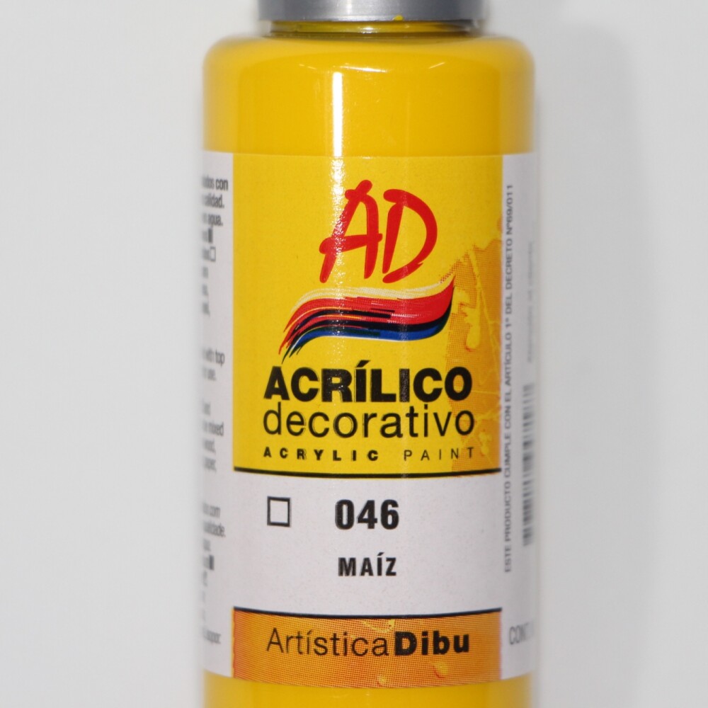 PINTURA ACRILICA ARTISTICA DIBU 60 ML. DIFERENTES COLORES COLOR MAIZ 046