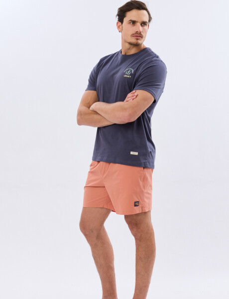 SHORT DE BAÑO FLEX LISO Coral