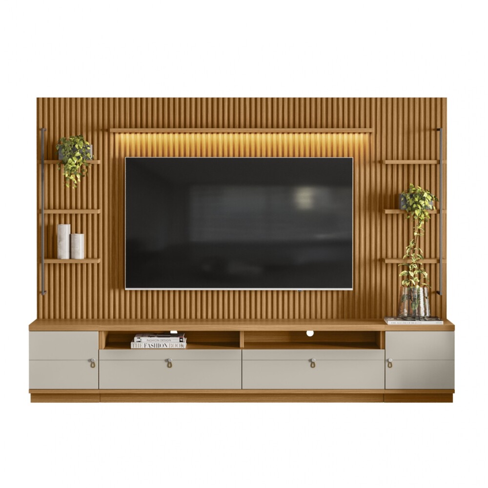 Modular para Tv Ouro Rack + Panel 2 Laterales Modular para Tv Ouro Rack + Panel 2 Laterales