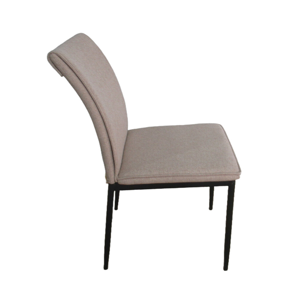 Silla con asiento y respaldo tapizado - Patas en metal Silla con asiento y respaldo tapizado - Patas en metal