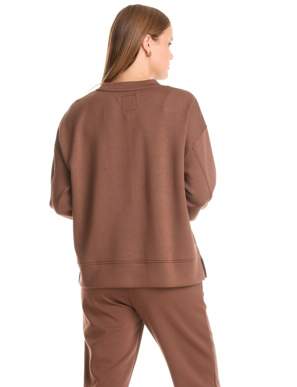 Buzo Pespuntes MARRON