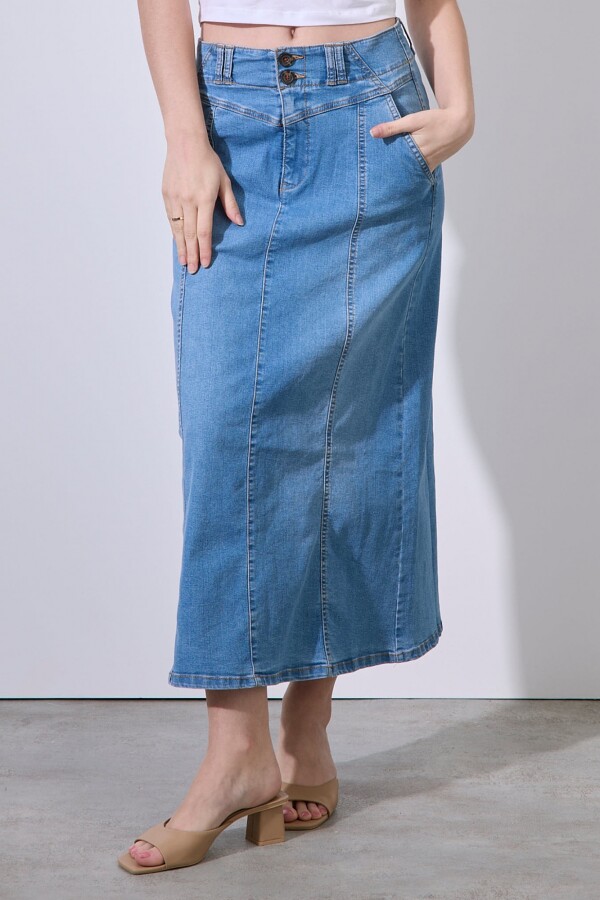 Falda Maxi Denim JEAN CLARO