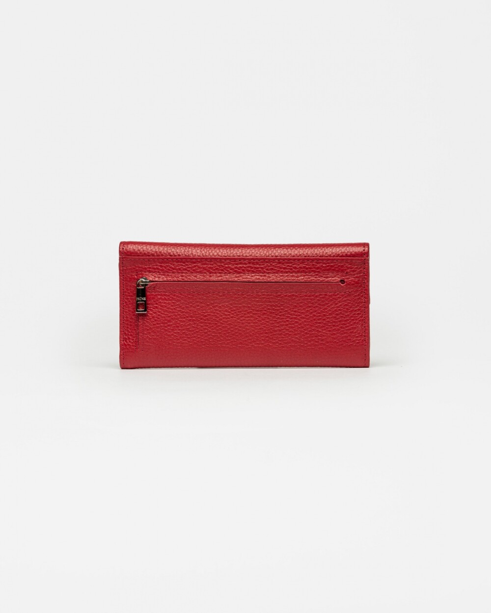 Billetera Luisa en cuero graneado Rojo