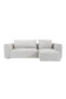 CORSO SOFA CORSO CHAISE DER 266X105X80CM (2PIEZAS) TELA GRIS CLARO