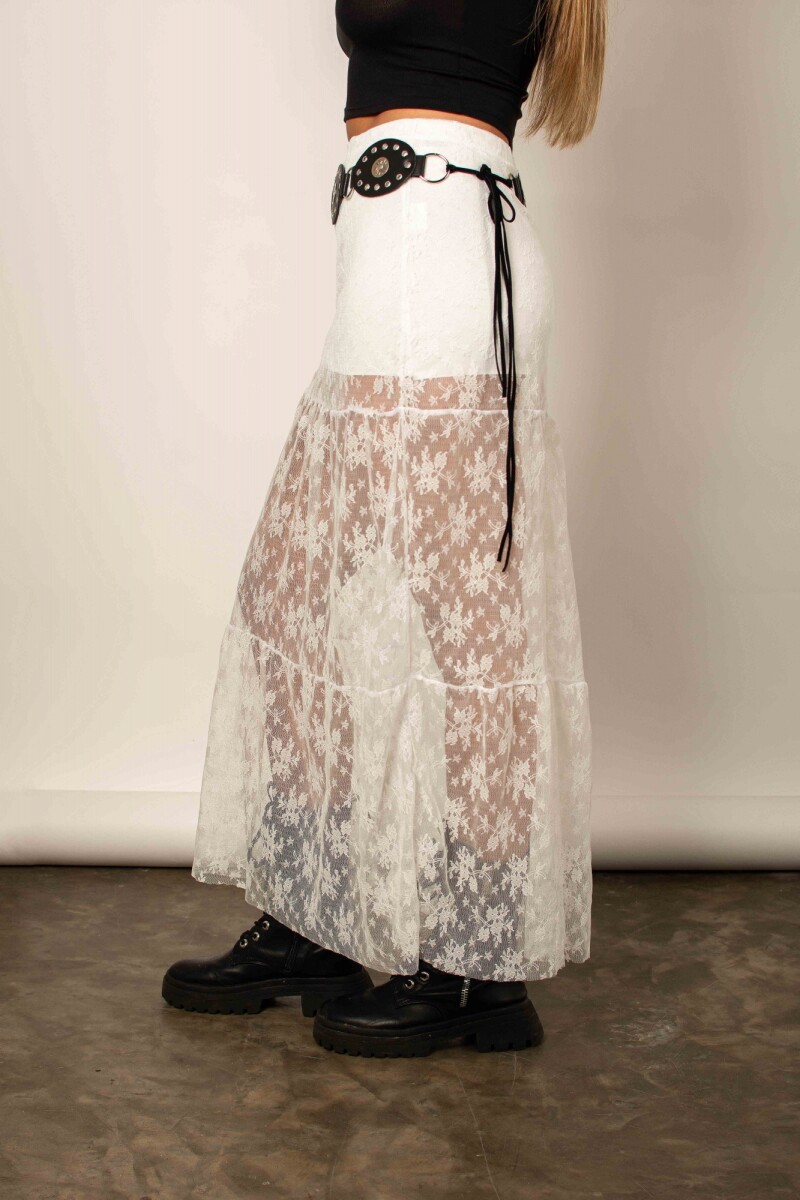 Pollera Scarlet blanca