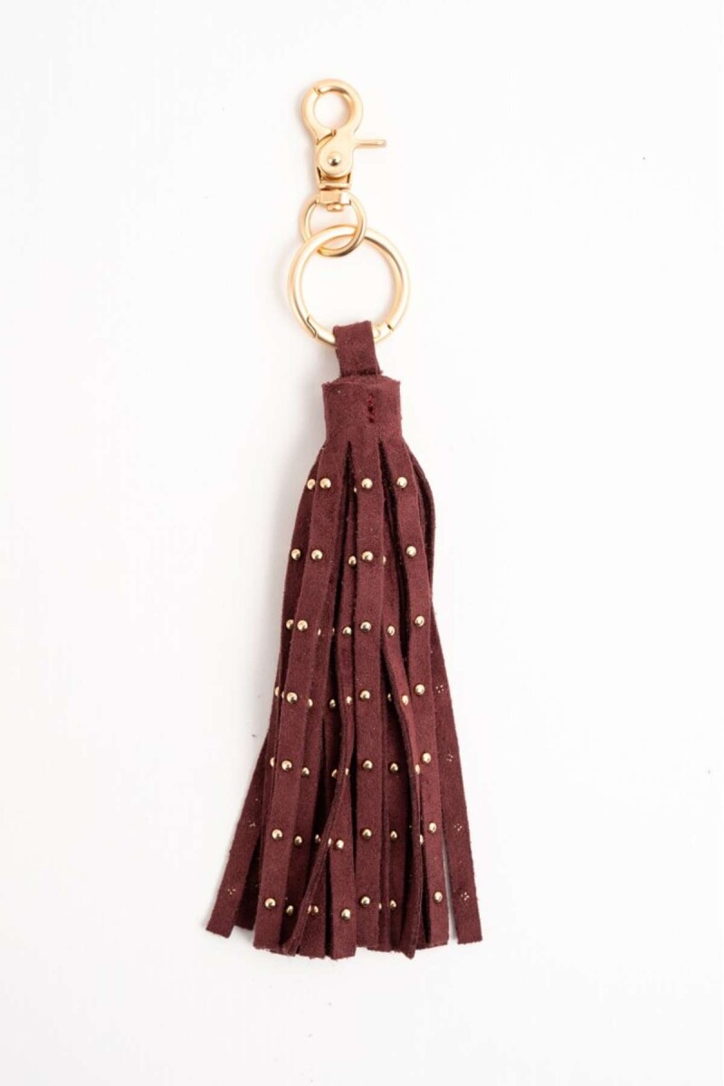 Charm Flecos Y Tachas Gamuza Vegana - Burdeos 