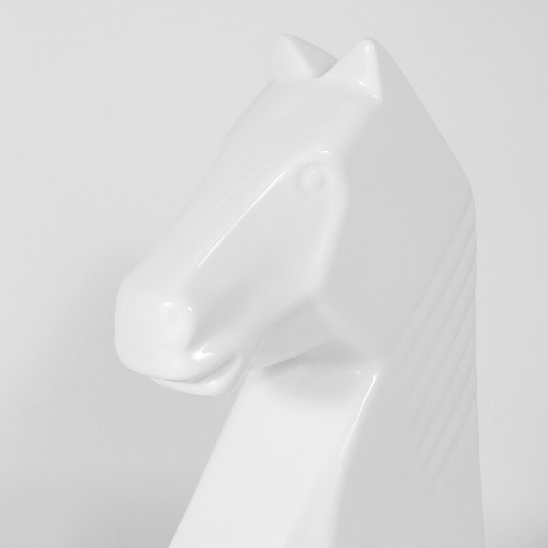 FIGURA AJEDREZ CABALLO BLANCO 17X40CM Unica