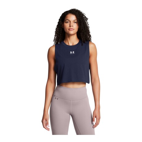 Musculosa Under Armour W Cropped Logo Tank AZUL