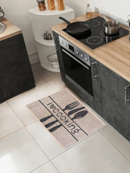 ALFOMBRA I LOVE COOKING BEIGE