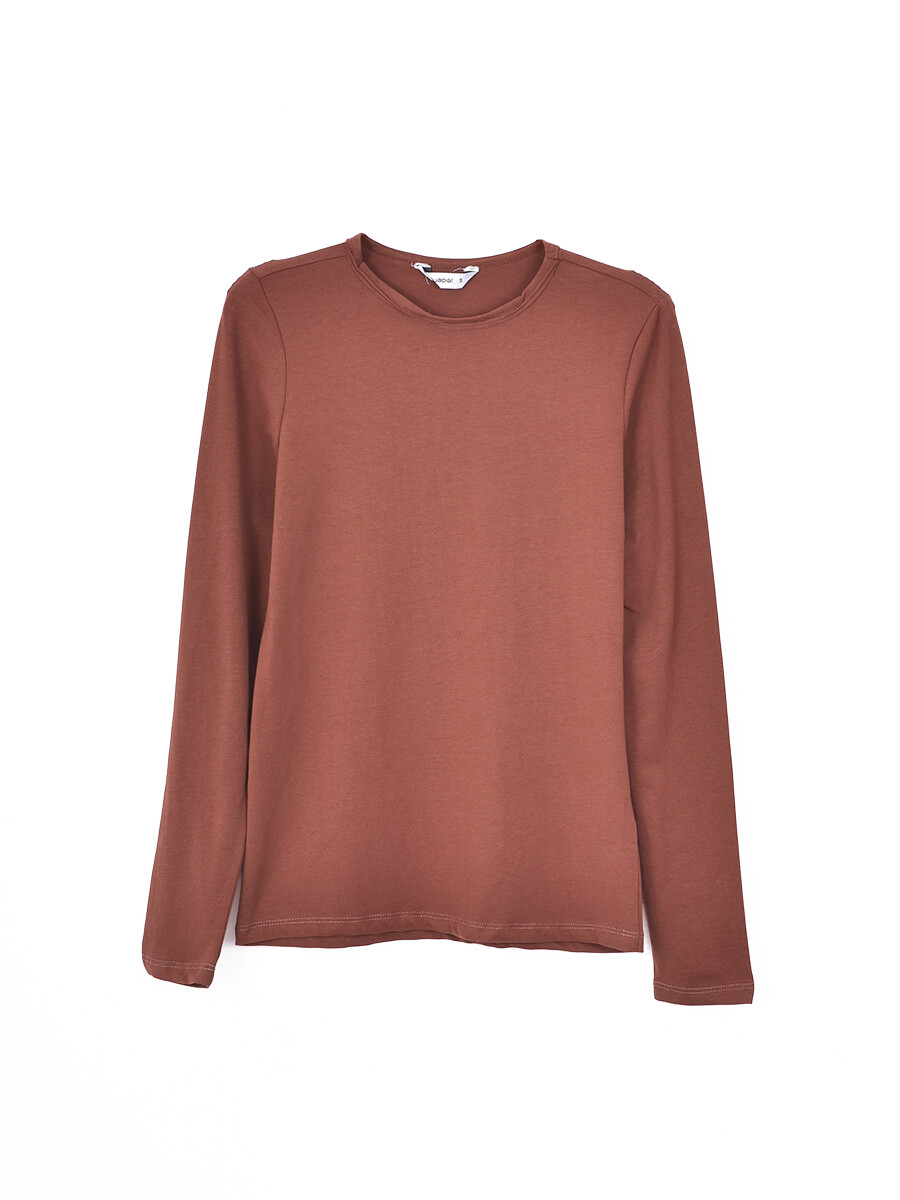 REMERA ELINDRA - MARRON OSCURO 