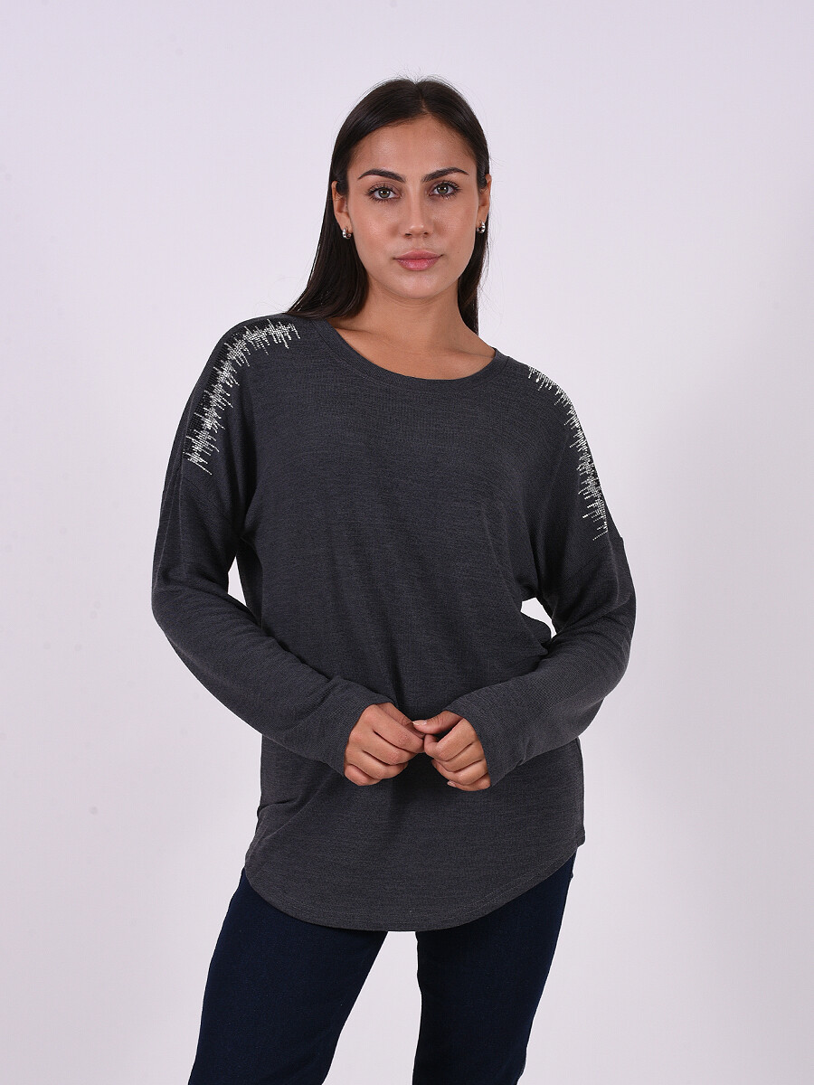 BLUSA PAULI - GRIS OSCURO 