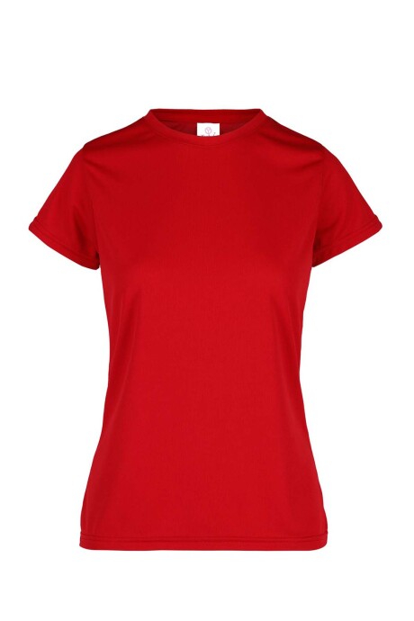 Camiseta a la base dry fit dama Rojo