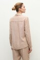 Camisa clasica lino tostado melange