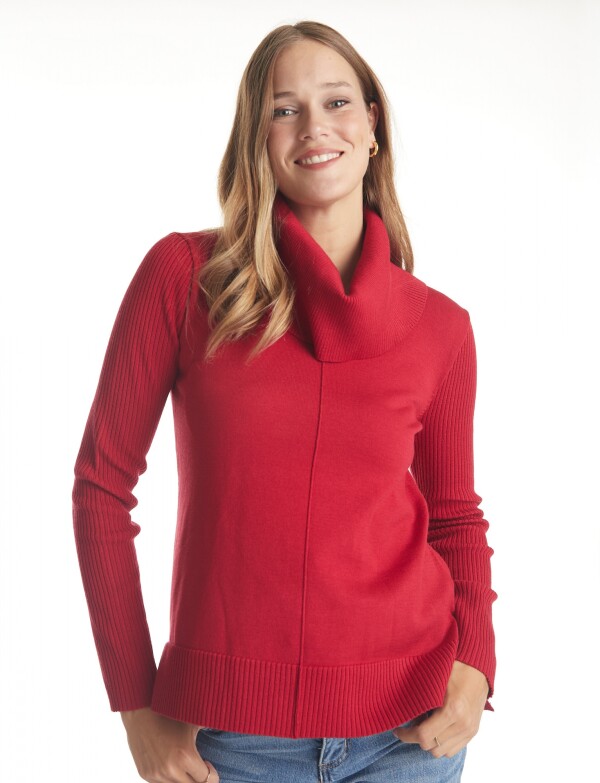 Buzo Cuello Volcado ROJO