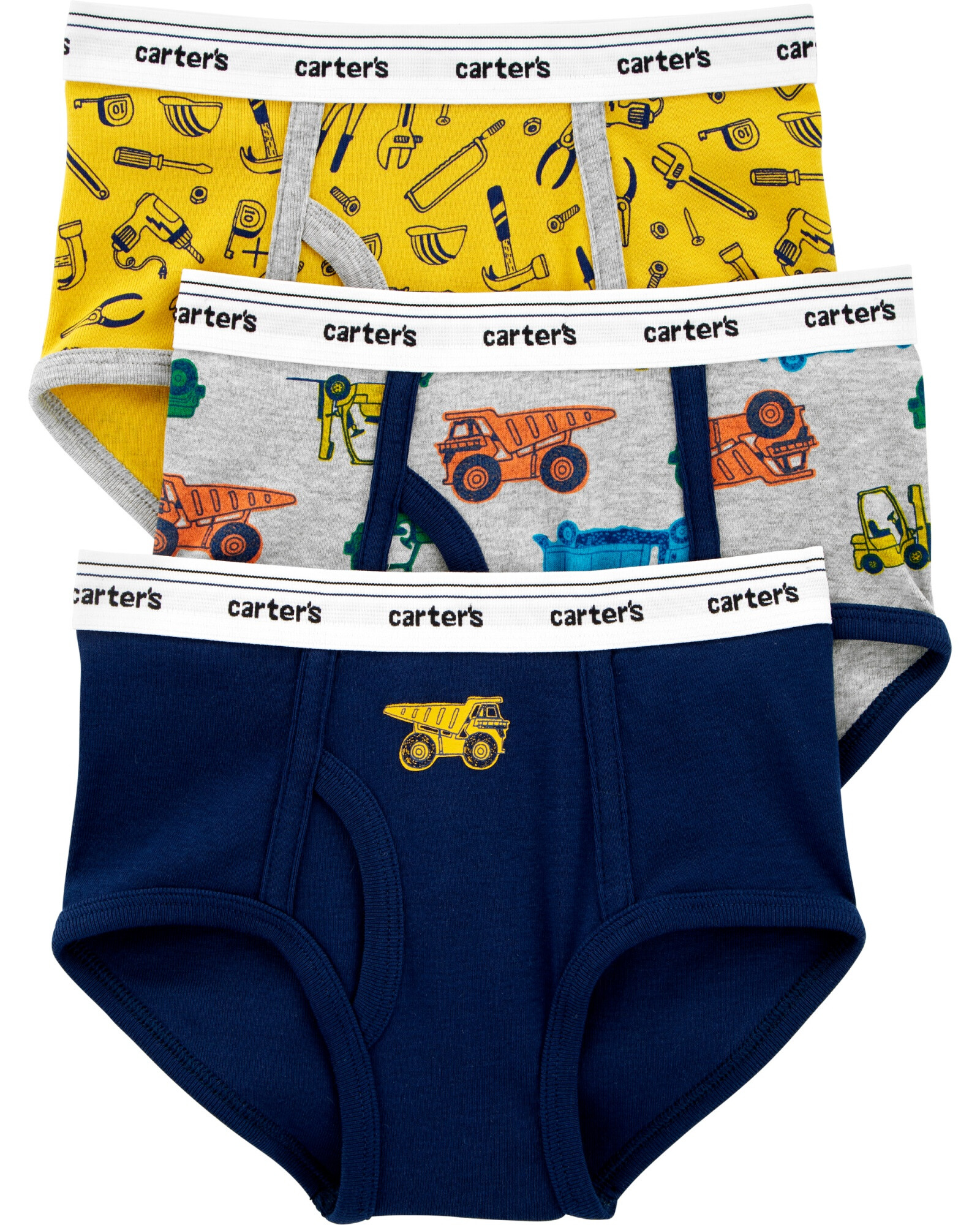Pack tres calzoncillos slip de algodón, estampados Pack tres calzoncillos slip de algodón, estampados