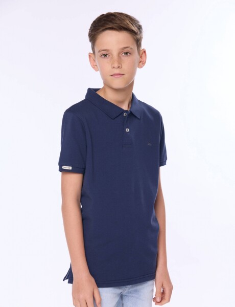 REMERA POLO PIQUE LISA Azul