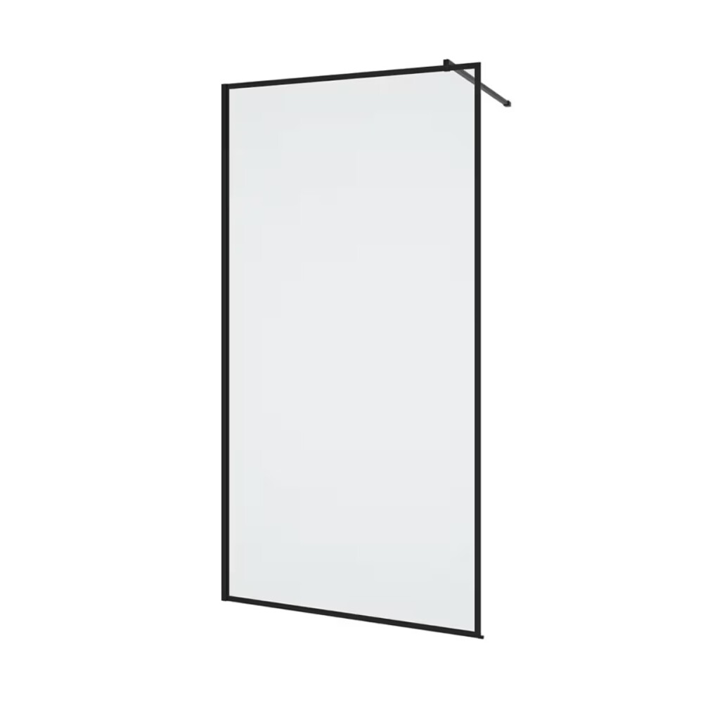 Mampara de vidrio fija negra 100x195 cm Mampara De Vidrio Fija Negra 100x195 Cm