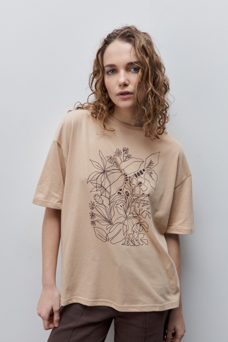 REMERA MECA Beige