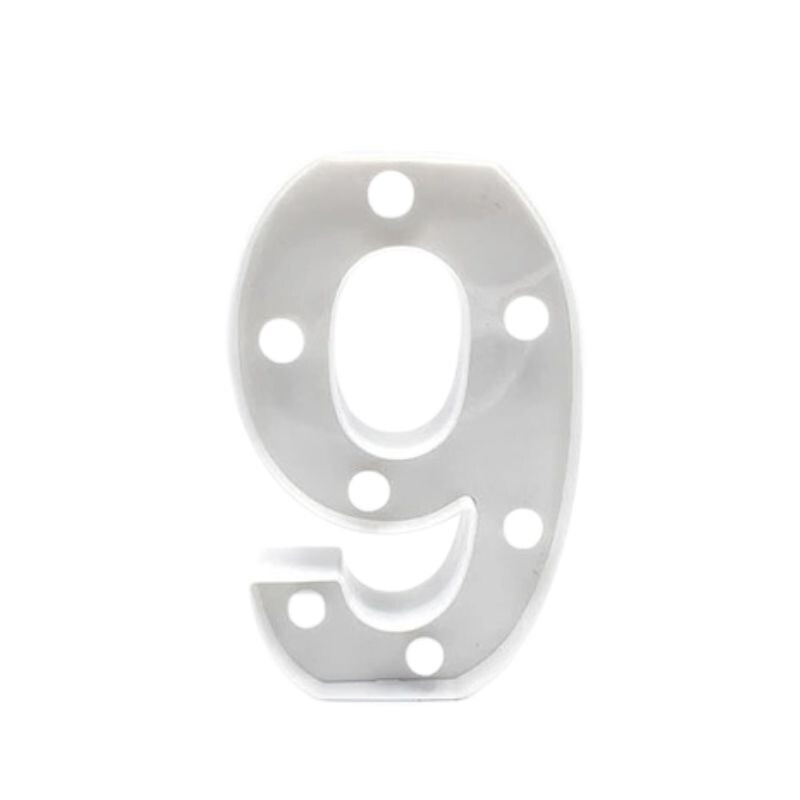 Número Blanco 16cm 9