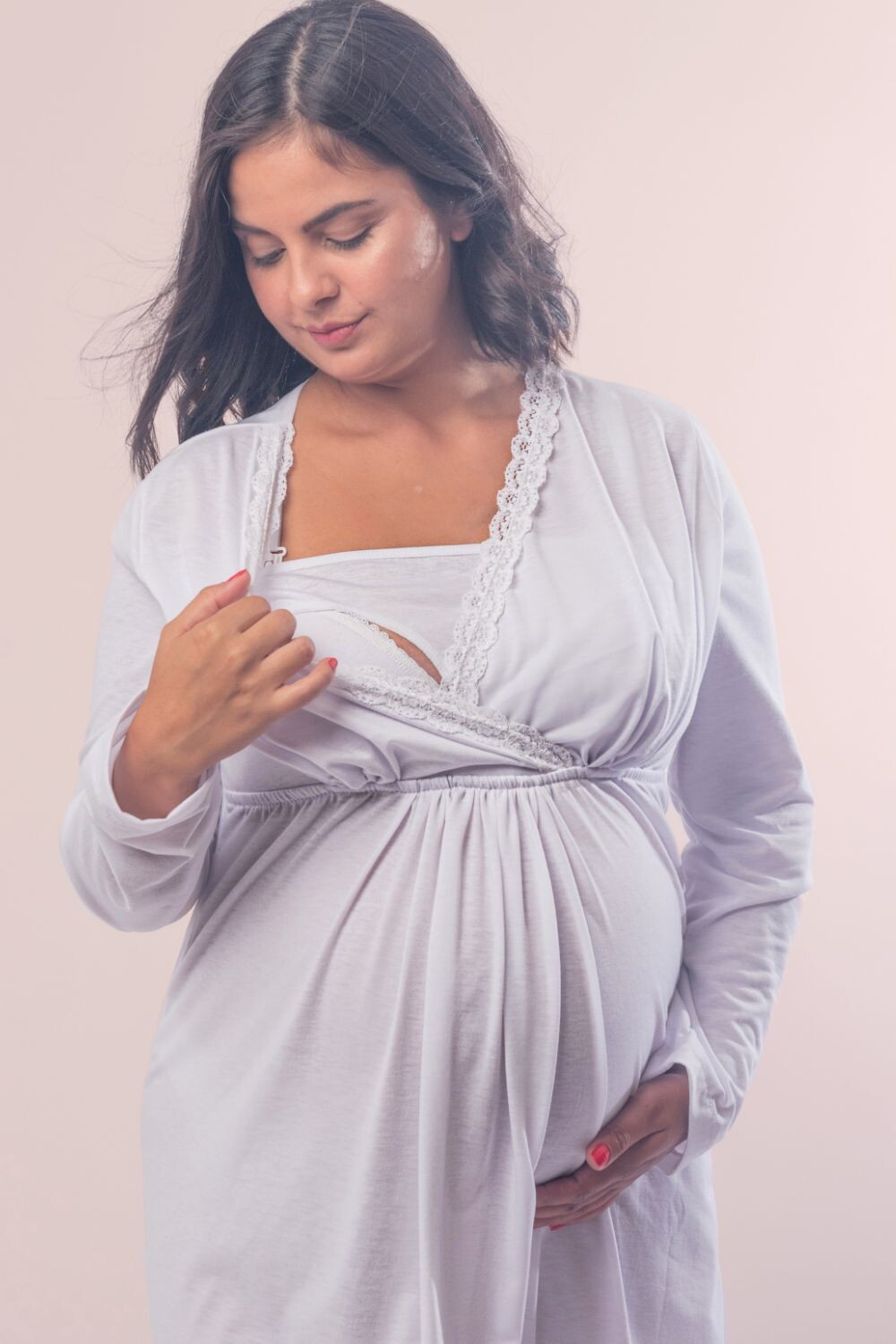 Camisón Maternal Angela Blanco