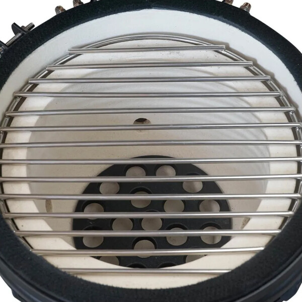 Horno Kamado A Carbón Cerámica Refractaria Con Parrilla 27cm PARRILLA FIRE KING KAMADO 13" NEGRO FT13