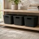 Set x3 Caja ratán 20 lts NEGRO