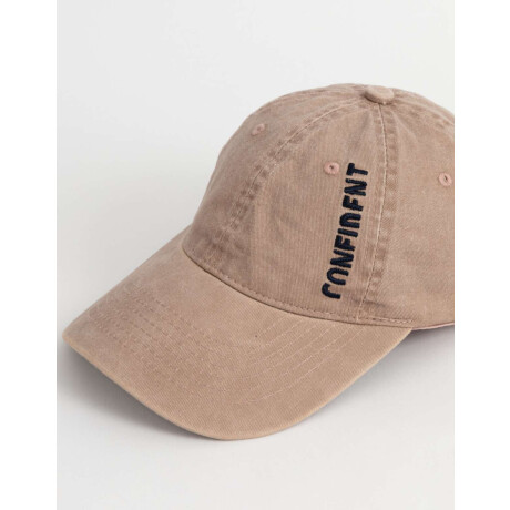 Gorra Con Bordado Lateral Rosa Viejo