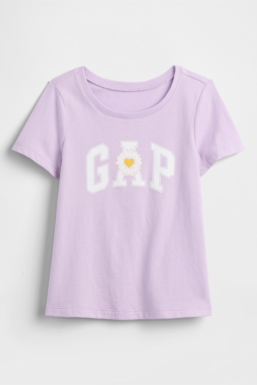 Remera Logo Gap Manga Corta Toddler Niña Nostalgic Lavender
