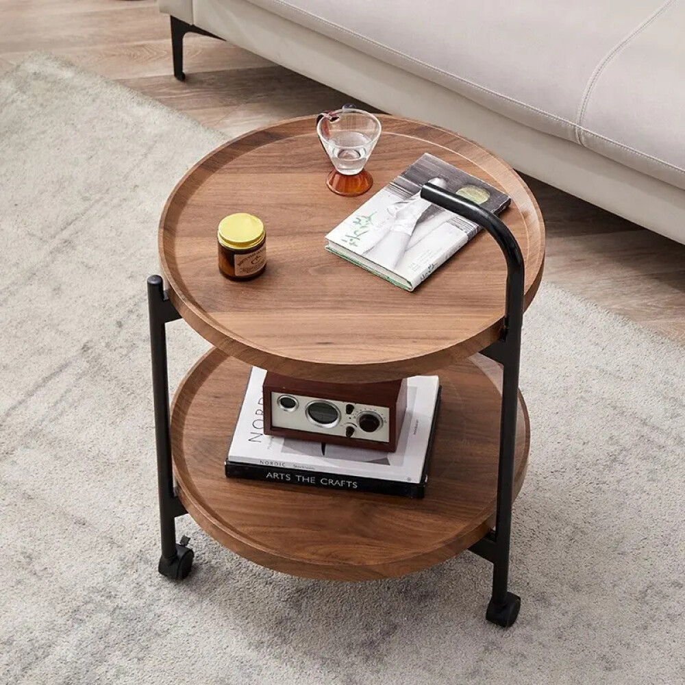 Mesa Auxiliar Giratoria Redonda De Madera Mesa Auxiliar Giratoria Redonda De Madera