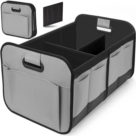 Caja Organizador Almacenar Valija Maletero Para Auto Gris