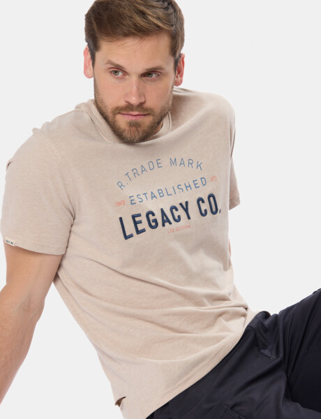REMERA ESTAMPADA Beige