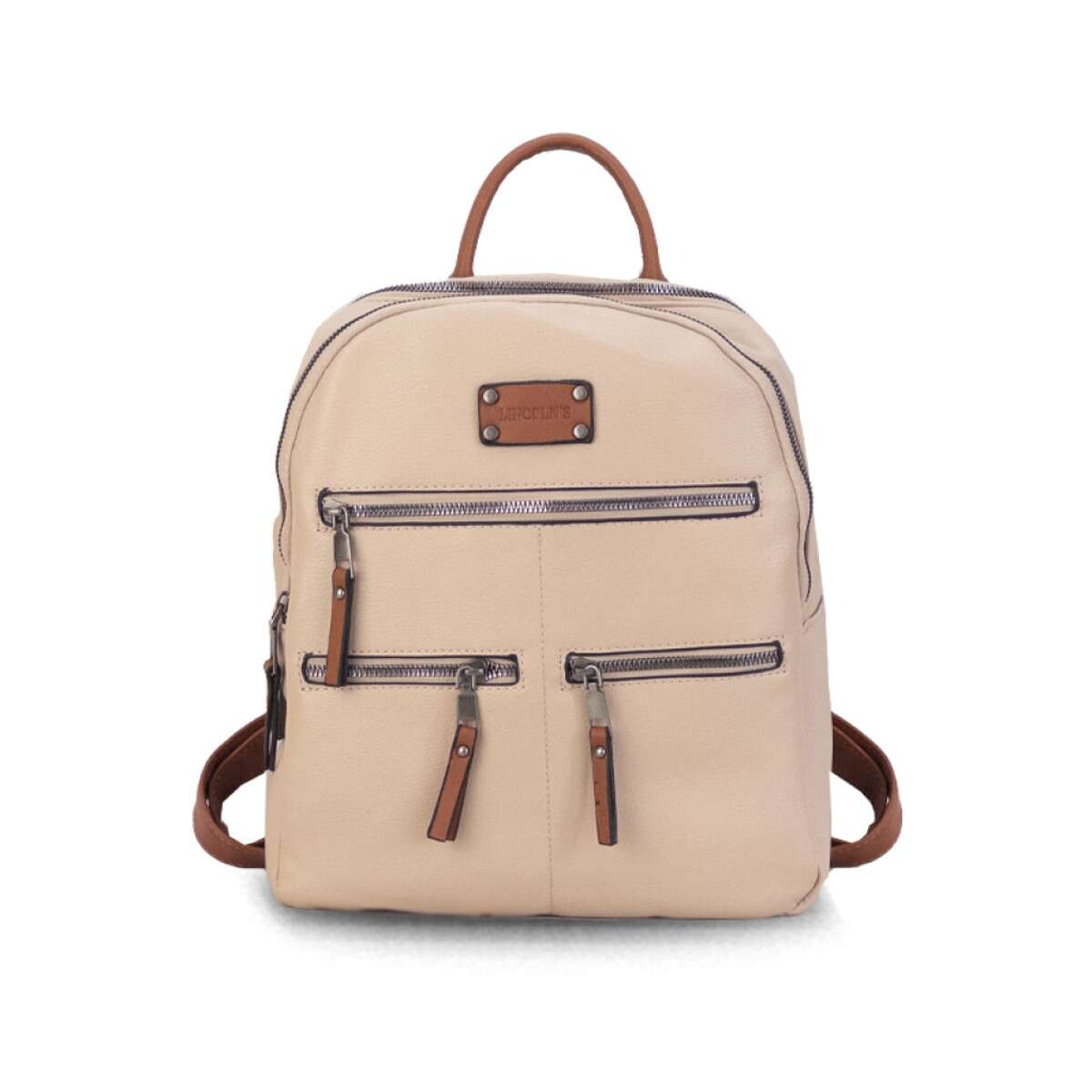 Mochila Memphis - Nude C/Caramelo 