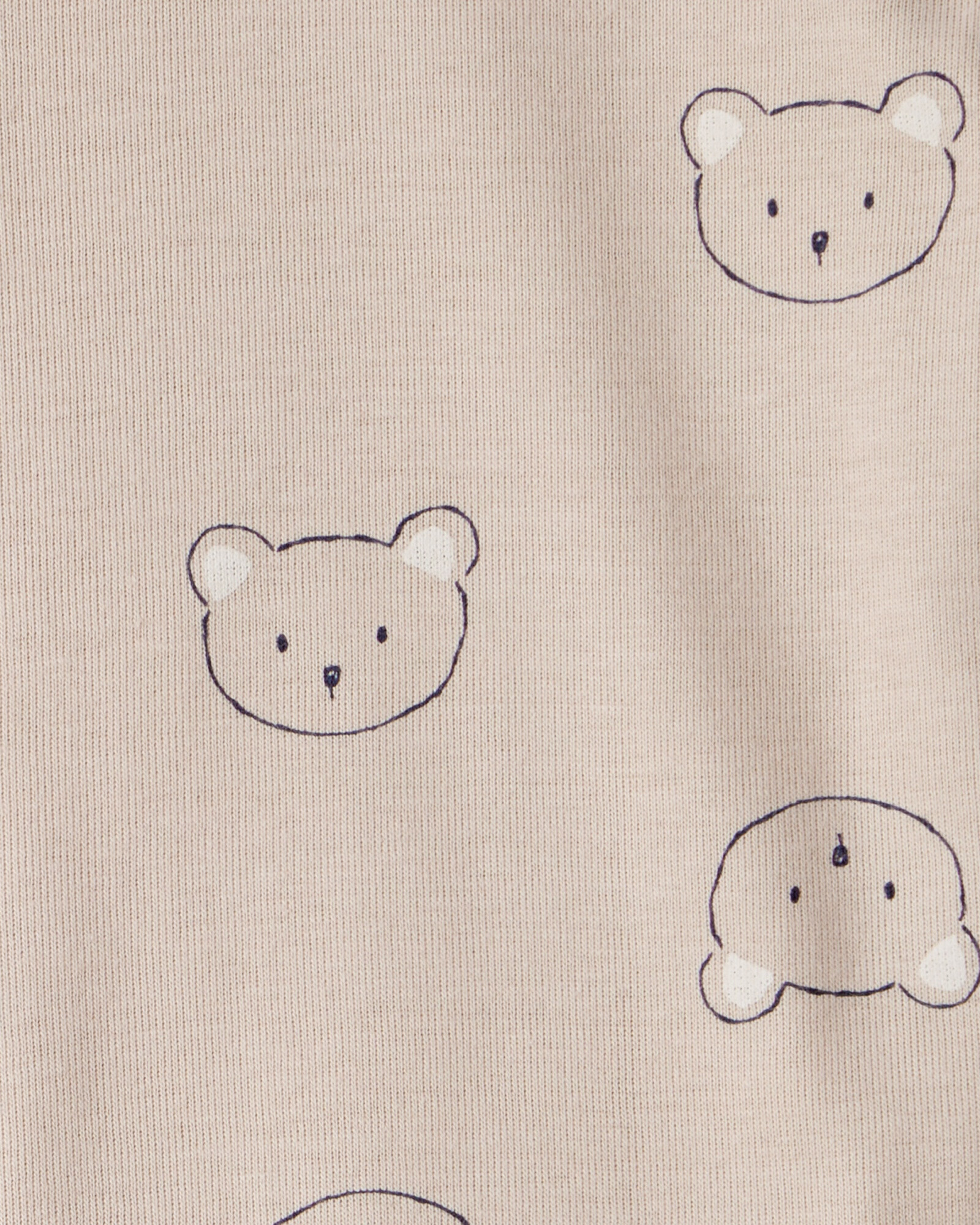 Set tres piezas de algodón, pantalón y dos bodies, diseño osos Sin color