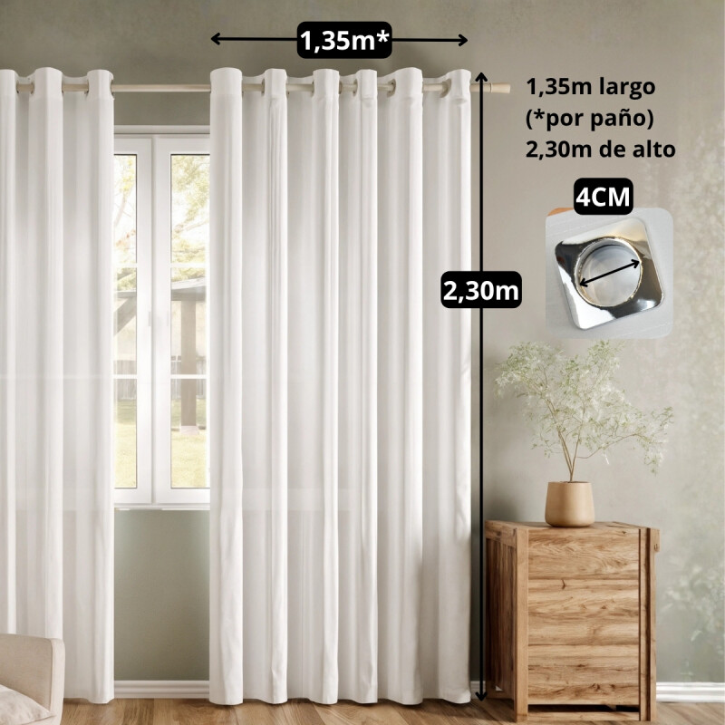 Paño cortina blackout 1,35m x 2,30m BEIGE